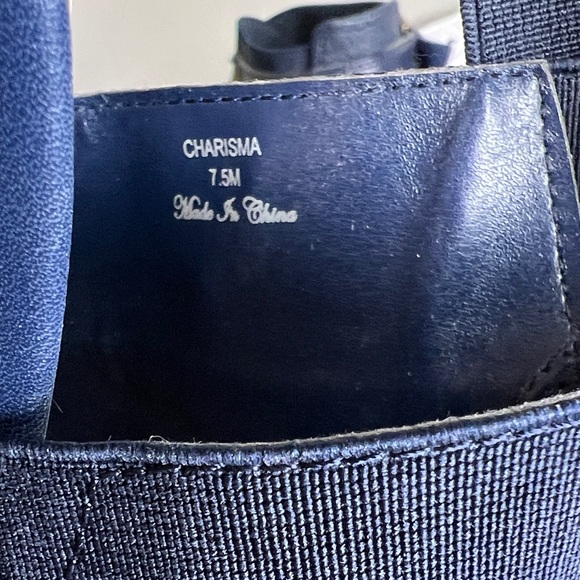 NYDJ Dark Blue Wedge Sandals Size 7.5 - Picture 8 of 13